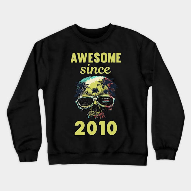 Skull Year 2010 Crewneck Sweatshirt by rosenbaumquinton52